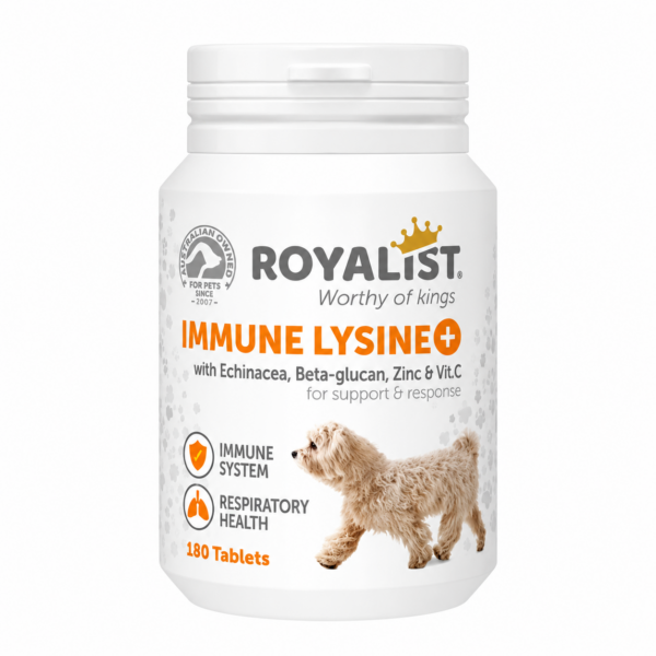قرص لیزین تقویت سیستم ایمنی سگ رویالیست Royalist Immune Lysine+ for Dogs بسته 100 عددی