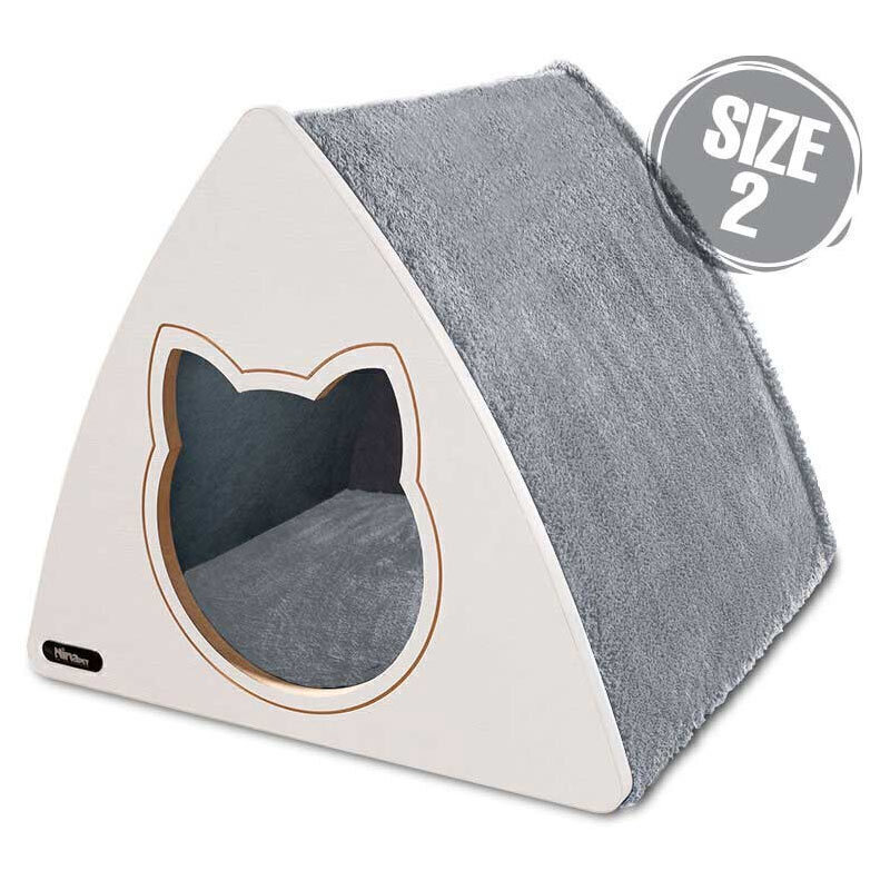 08ba6e74cfa244c28bbe16f219dda13d لانه سه گوش گربه نیناپت سایز 2 NinaPet Triangle Cat House - Image 1