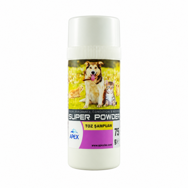 شامپو خشک حیوانات خانگی اپکس Apex Dry Pet Shampoo وزن ۷۵ گرم