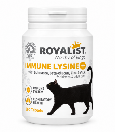 قرص تقویت سیستم ایمنی گربه رویالیست Royalist Immune Lysine+ for Cats تعداد 100 عددی