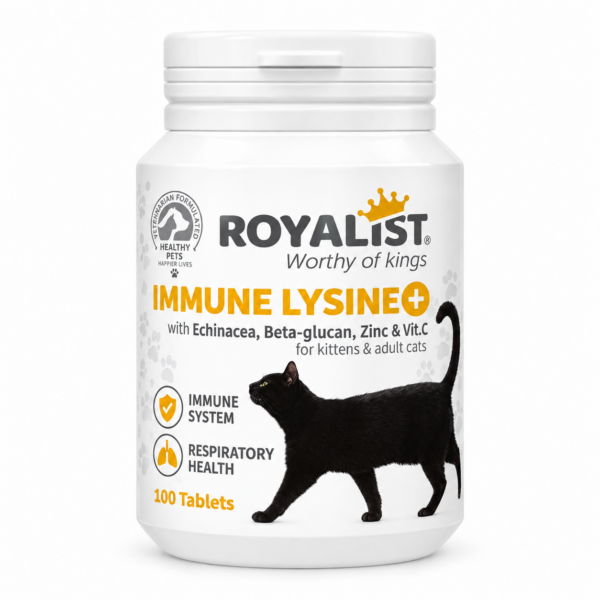 قرص تقویت سیستم ایمنی گربه رویالیست Royalist Immune Lysine+ for Cats تعداد 100 عددی