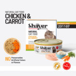کنسرو نچرال گربه با طعم مرغ و هویج شایر Shayer Natural With Chicken & Carrot در سس گوشت وزن 110 گرم - Image 2