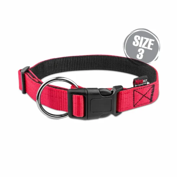 قلاده گردنی تسمه ای سگ نیناپت مدل دولایه بدون لید سایز 3 Ninapet Dog Collar