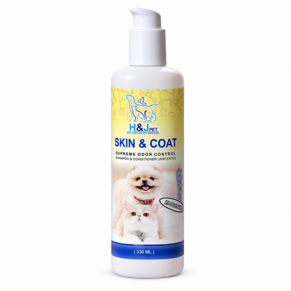 شامپو ضد حساسیت سگ و گربه H&J Pet Hypoallergenic Dog & Cat Shampoo حجم ۳۳۰ میلی‌لیتر