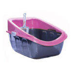 ظرف خاک گربه هپی پت طرح جورج لبه‌دار به همراه بیلچه Happy Pet George Cat Litter Tray with Rim & Scoop - Image 3