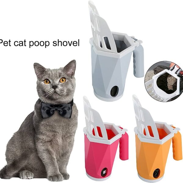 بیلچه جمع کننده مدفوع گربه مخزن دار  Cat Litter Cleaning Shovel