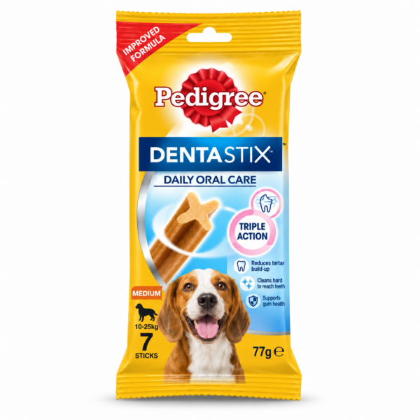 تشویقی دنتال سگ پدیگری Pedigree Dentastix Medium وزن ۷۷ گرم