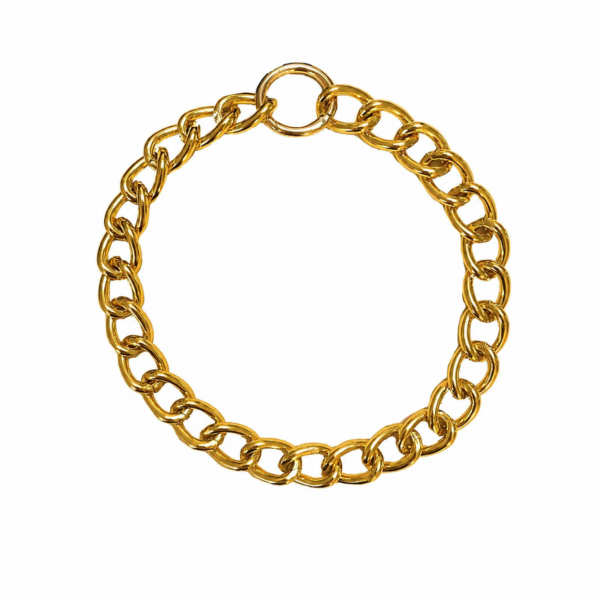 گردنبند سگ طلایی سبک آلومینیومی هامر Hammer Aluminum Gold Dog Collar سایز اسمال