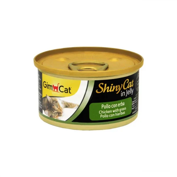 کنسرو غذای گربه جیم‌کت با مرغ و کت‌نیپ GimCat Chicken with Catnip وزن ۷۰ گرم