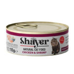 کنسرو نچرال گربه با طعم مرغ و شاه میگو شایر Shayer Natural With Chicken & Shrimp وزن 110 گرم - Image 2