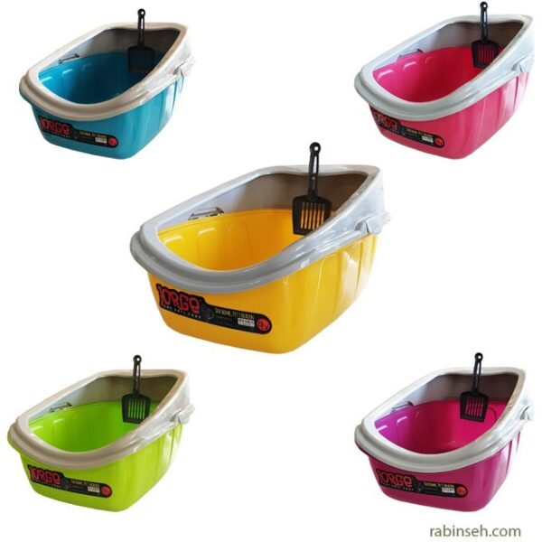 ظرف خاک لبه دار جورج همراه با بیلچه رایگان Jorge Cat Litter Tray with Scope