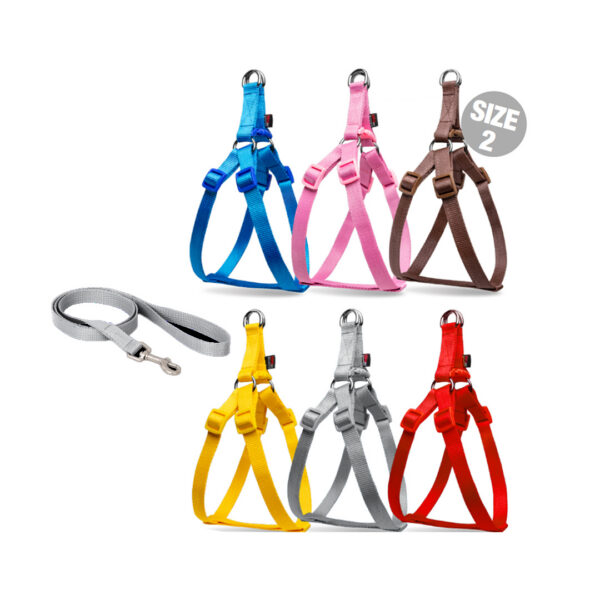قلاده کتفی سگ ساده همراه با لید نیناپت  Ninapet Dog Step-in Harness with Lead سایز ۲