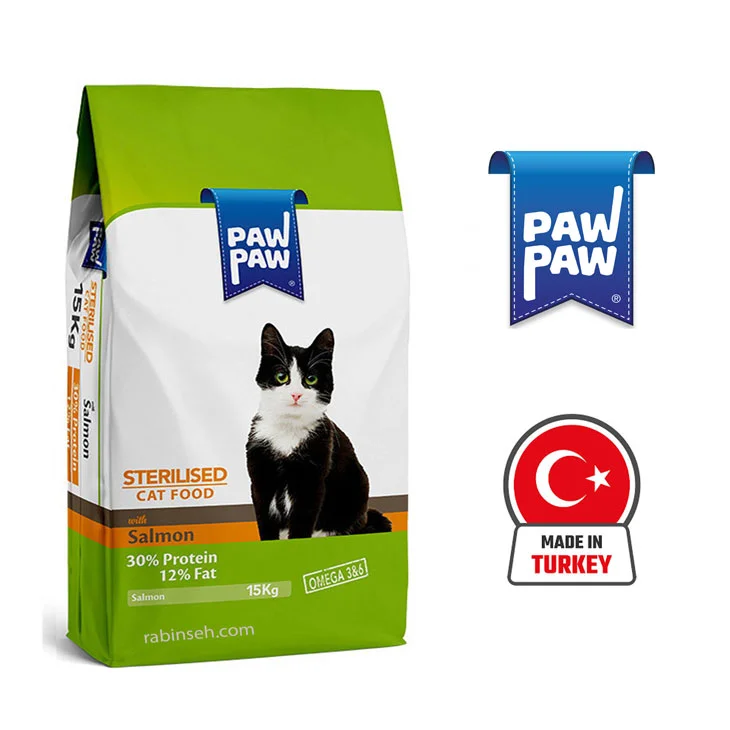 Pawpaw-Food-with-Salmon-for-Sterilised-Cats-2 غذای خشک پاو پاو