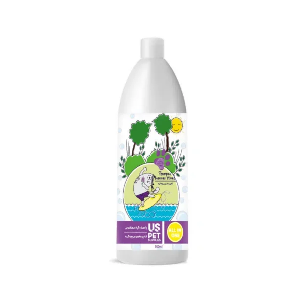 شامپو بچه گربه یو اس پت با رایحه اسطوخودوس USPet Kitten Shampoo Lavender حجم 300 میلی‌لیتر