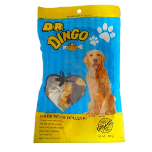تشویقی سگ دکتر دینگو مدل استخوان بیسکویتی Dr. Dingo Biscuit Bone Dog Treat وزن ۱۰۰ گرم