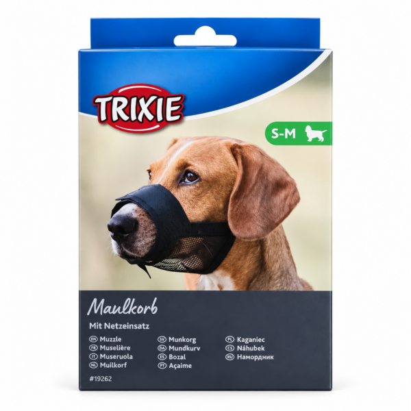 پوزه‌بند سگ تریکسی مدل Trixie Dog Muzzle Trixie Dog Muzzle with Mesh Insert سایز S-M