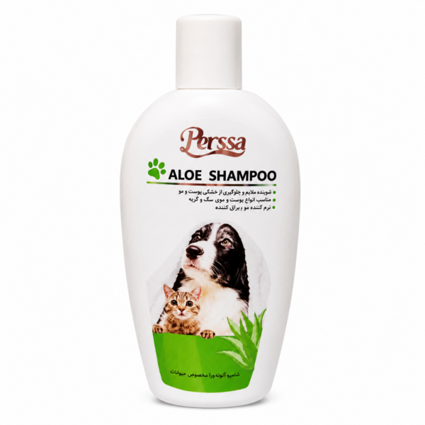 شامپو آلوئه ورا مخصوص حیوانات پرسا Perssa Aloe Vera Shampoo for Dogs & Cats حجم 500 میلی لیتر