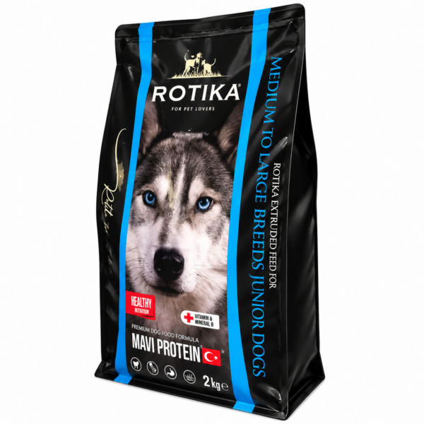 غذای خشک سگ جوان نژاد متوسط و بزرگ روتیکا Rotika Medium to Large Breeds Junior Dogs وزن ۲ کیلوگرم