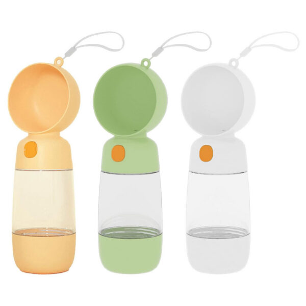 آبخوری شیشه‌ای دکمه‌دار سگ و گربه Portable Glass Pet Water Bottle