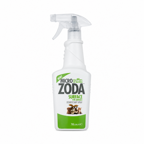 محلول ضدعفونی‌کننده سطوح مخصوص حیوانات میکرو زدا Micro Zoda Surface Disinfectant Spray for Animals حجم ۷۵۰ میلی‌لیتر