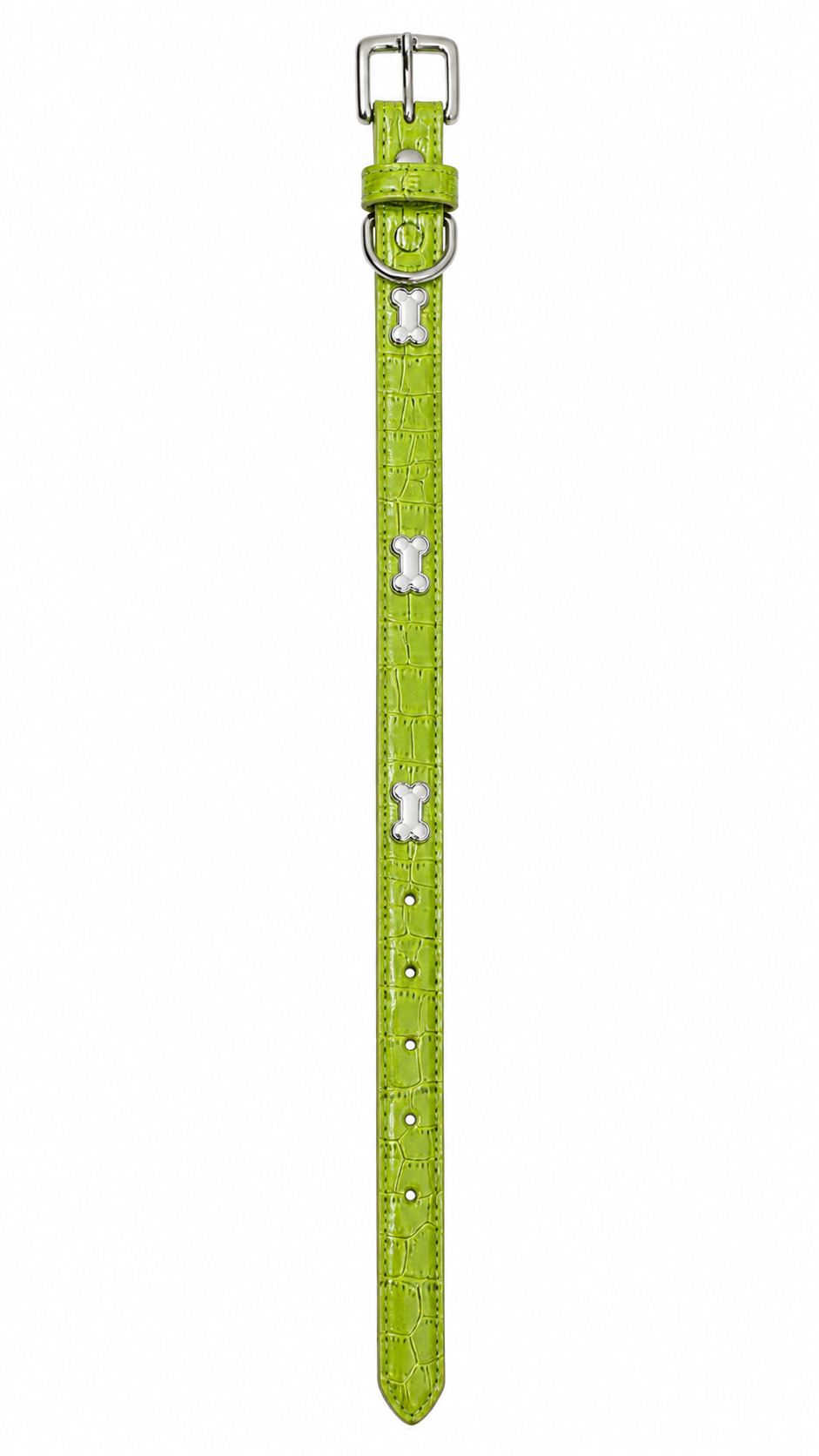 c5540df9-85d8-46e6-a49e-be8b2b95d9fd قلاده گردنی سگ ام پتس طرح چرم سبز M-PETS Green Leather Dog Collar سایز اسمال - Image 1