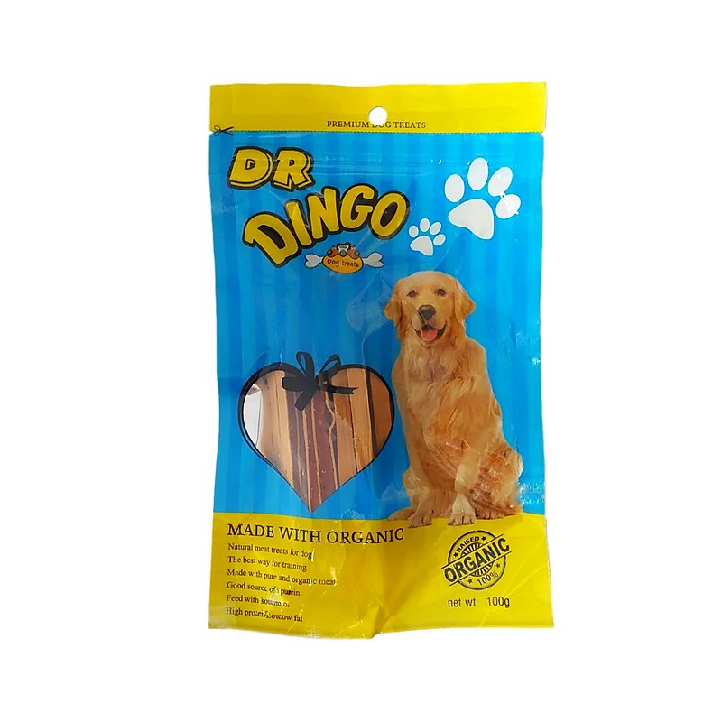 dr_dingo_chicken_sandwich_100g_woocommerce غذای تشویقی سگ دکتر دینگو مدل ساندویچی مرغ Dr. Dingo Chicken Sandwich Dog Treat وزن ۱۰۰ گرم - Image 1