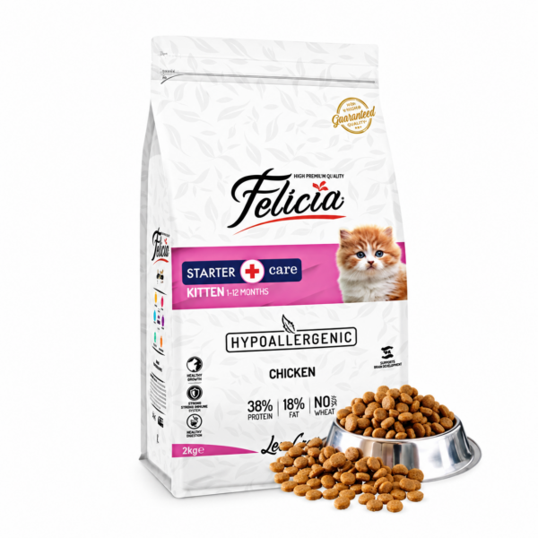 غذای خشک بچه گربه فلیسیا با طعم مرغ Felicia Kitten Chicken Dry Cat Food وزن ۲ کیلوگرم