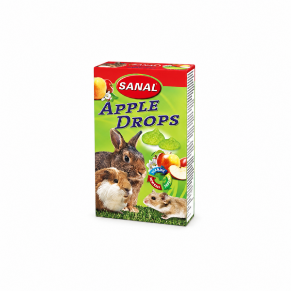 مکمل غذایی جوندگان سانال با ویتامین و طعم سیب Sanal Rodent Apple Drops with Vitamins وزن 45 گرم