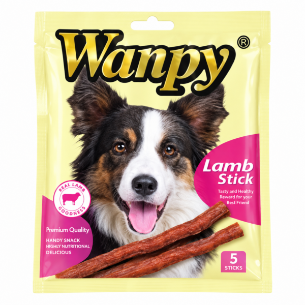 تشویقی مدادی سگ ونپی با طعم گوشت بره Wanpy Lamb Stick Dog Treats تعداد ۵ عدد