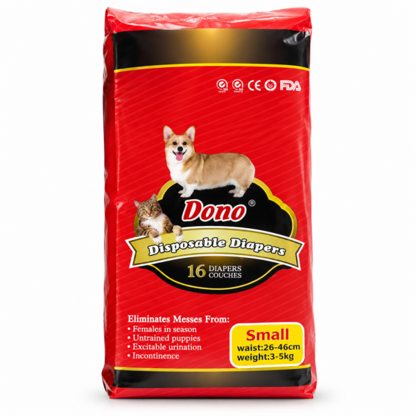 پوشک بهداشتی سگ و گربه دونو سایز Dono Diapers Dog & Cat Small بسته ۱۶ عددی