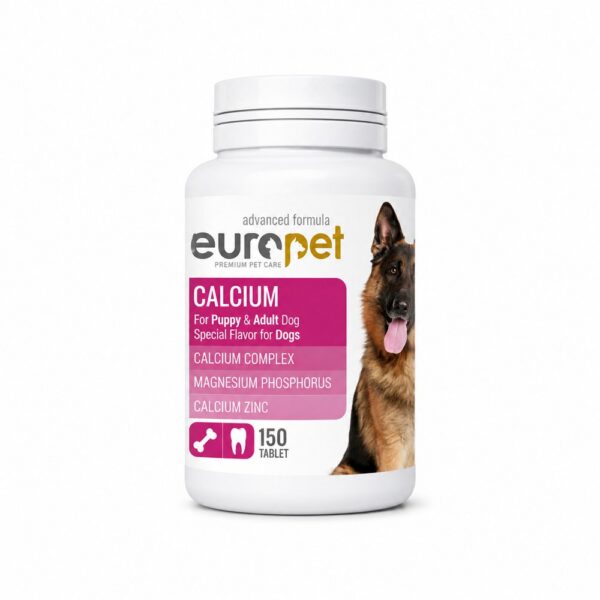 قرص کلسیم سگ یوروپت Europet Dog Calcium بسته 150 عددی