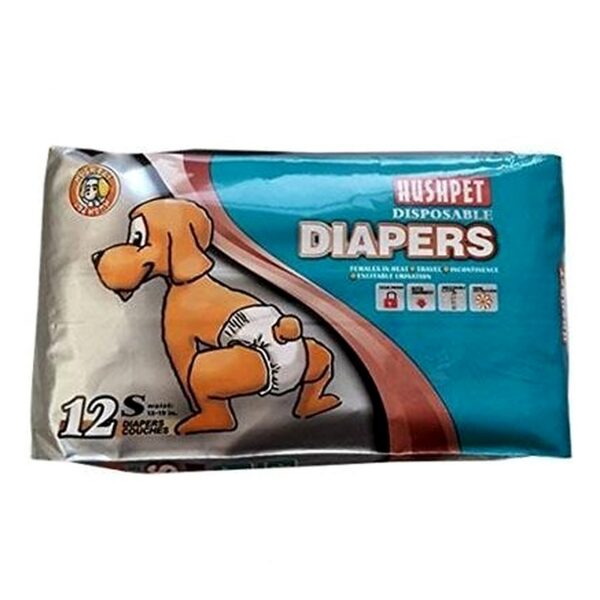 پوشک بهداشتی سگ Hushpet Dog Diapers سایز S بسته ۱۲ عددی
