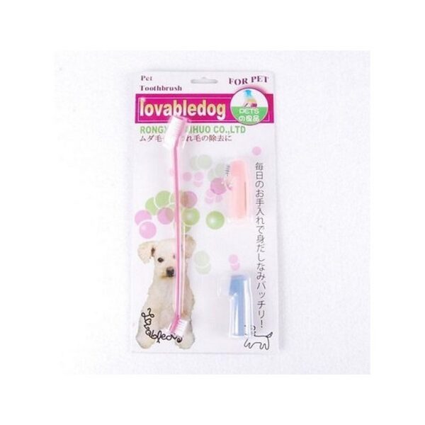 مسواک حیوانات خانگی لاولی داگ همراه با سری‌های یدک Lovabledog Pet Toothbrush Set