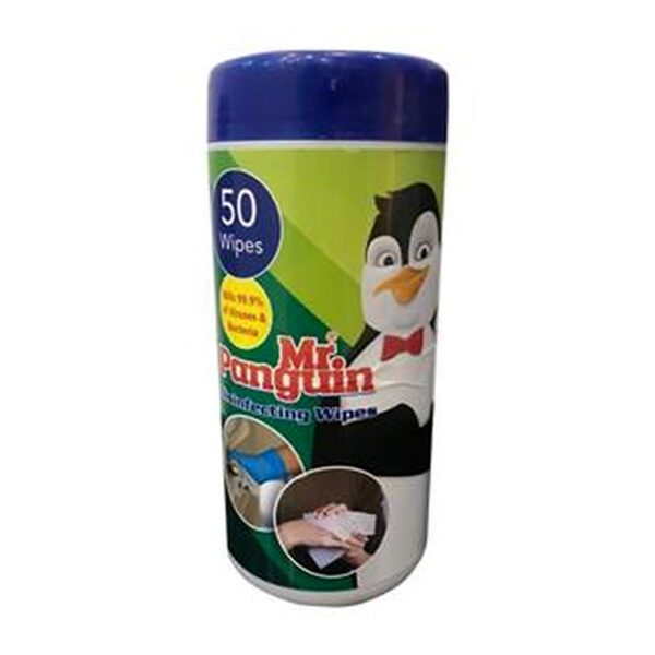دستمال مرطوب الکلی مستر پنگوئن Mr. Penguin Alcohol Wet Wipes بسته ۵۰ عددی