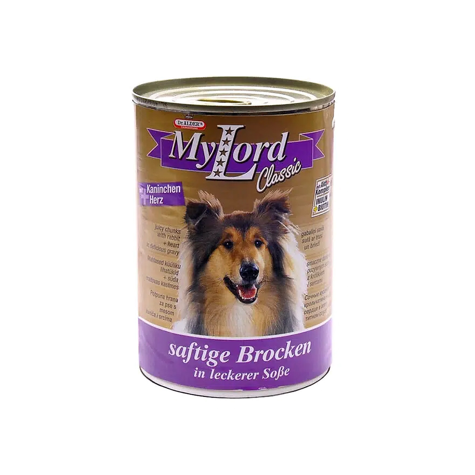 کنسرو غذای سگ دکتر آلدرز با گوشت خرگوش و دل Dr. Alders Dog Canned Food Rabbit & Heart وزن 1240 گرم - Image 1