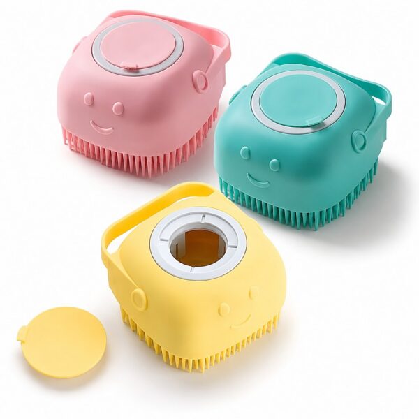 لیف سیلیکونی مخزن‌دار شست‌وشوی سگ و گربه Pet Silicone Shampoo Brush with Dispenser