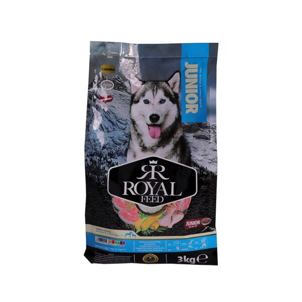 غذای خشک توله سگ رویال فید نژاد متوسط و بزرگ Royal Feed Medium & Large Breed Puppy وزن ۱۰ کیلوگرم