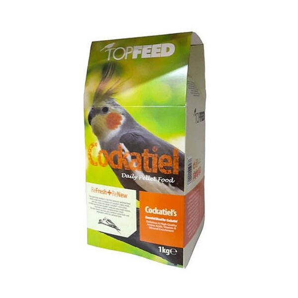 غذای پلت‌شده عروس هلندی تاپ فید TopFeed Cockatiel Daily Pellet Food وزن ۱ کیلوگرم