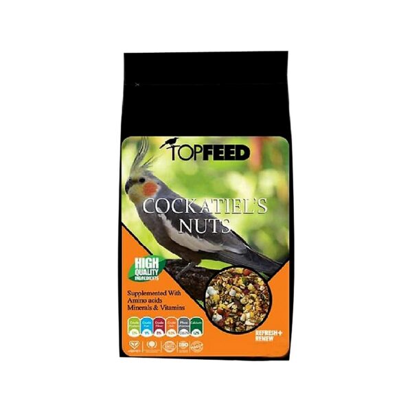 خوراک آجیلی عروس هلندی TopFeed Cockatiel's Nuts تاپ فید وزن 750 گرم