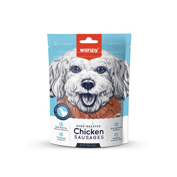 wanpy-chicken-sausages-for-dog تشویقی سگ سوسیسی ونپی