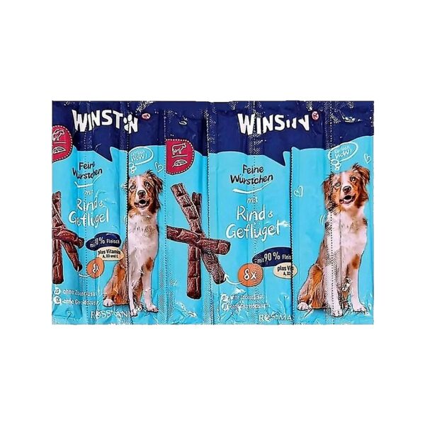 تشویقی مدادی سگ وینستون با طعم گوشت گاو و پرندگان Winston Stick Beef & Poultry بسته 8 عددی