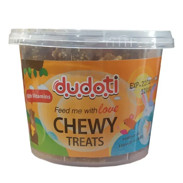 تشویقی جوندگان دودوتی با طعم موز و هویج Dudoti Rodents Treats With Banana & Apple Flavor وزن 100 گرم