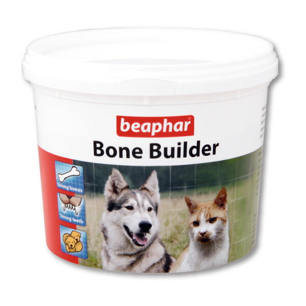 پودر مکمل غذایی استخوان و دندان سگ و گربه بیفار‌ Beaphar Bone Builder وزن 500 گرم