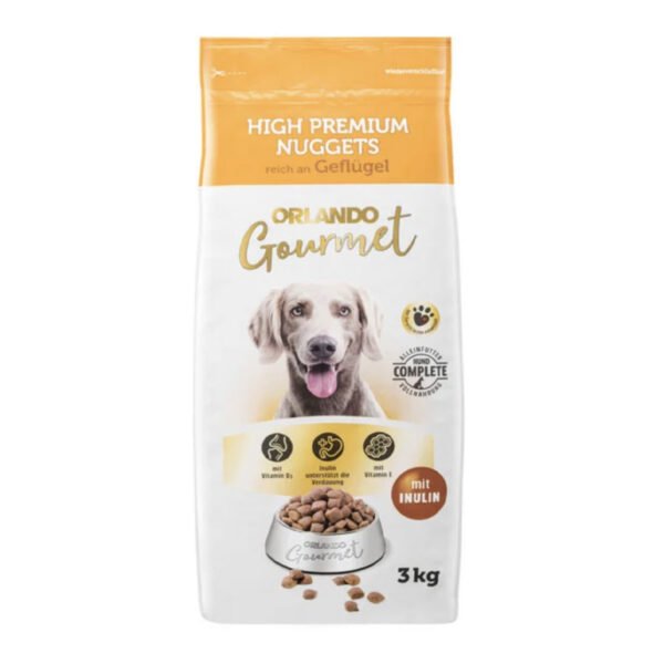 غذای خشک سگ بالغ اورلاندو با طعم گوشت پرندگان Orlando Adult Dog Food Poultry وزن 3 کیلوگرم