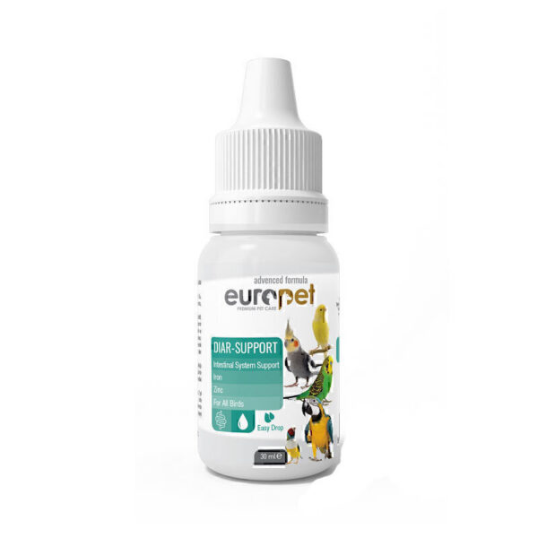 قطره و مکمل ضد اسهال پرندگان یوروپت Europet Diar-Support حجم 30 میلی لیتر