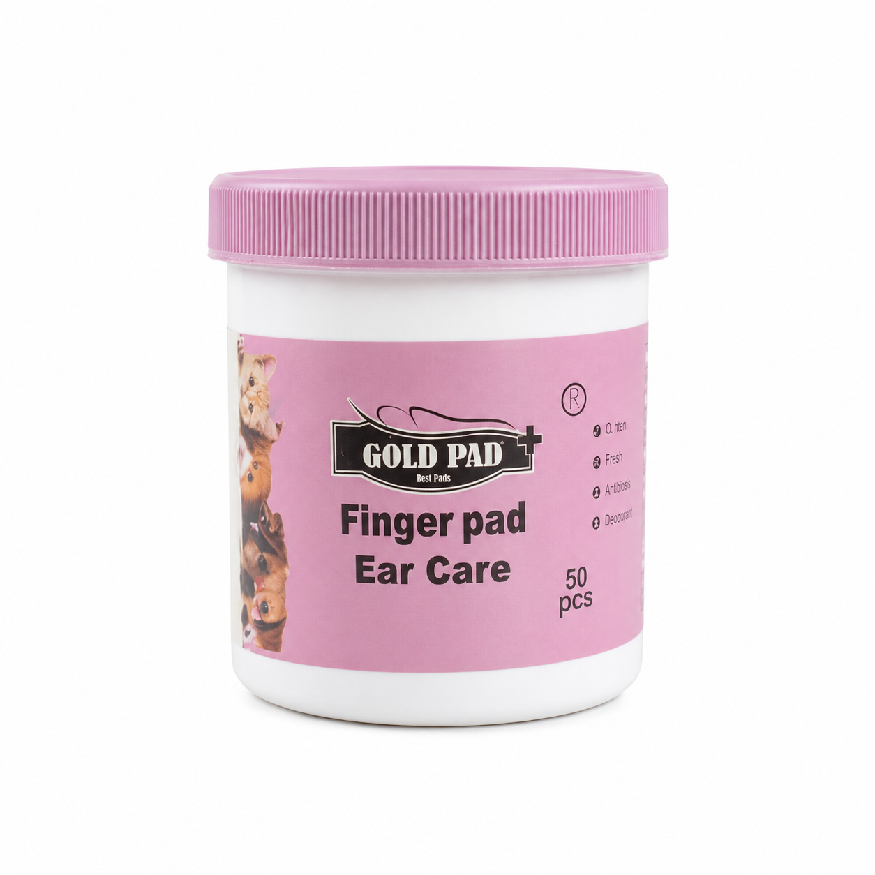 06a90e63-5f3d-4c4f-80ab-bd532e89ec44 پد انگشتی پاککننده گوش سگ و گربه گلد پد Gold Pad Finger Pad Ear Care تعداد ۵۰ عدد - Image 1