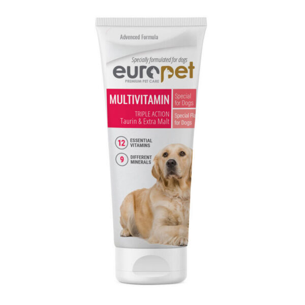 خمیر مولتی ویتامین سگ یوروپت Europet Dog Multivitamin وزن 100 گرم