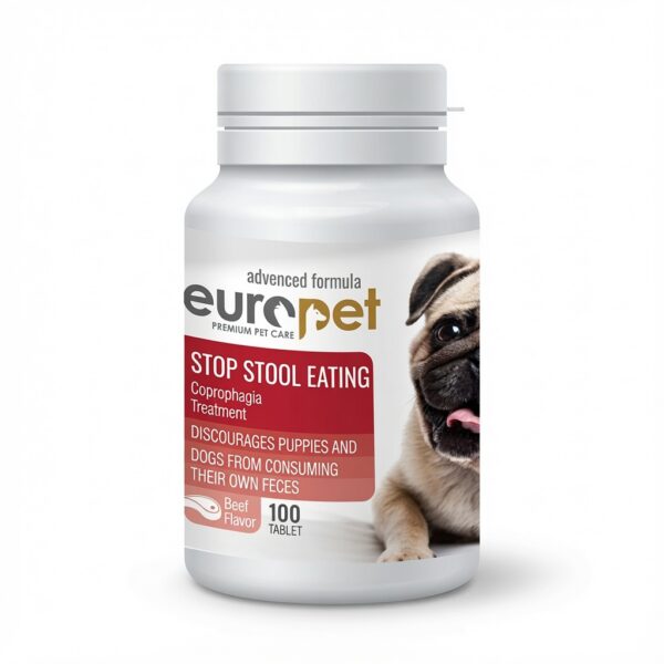 قرص ضد مدفوع خواری سگ یوروپت Europet Dog Stop Stool Eating بسته 100 عددی