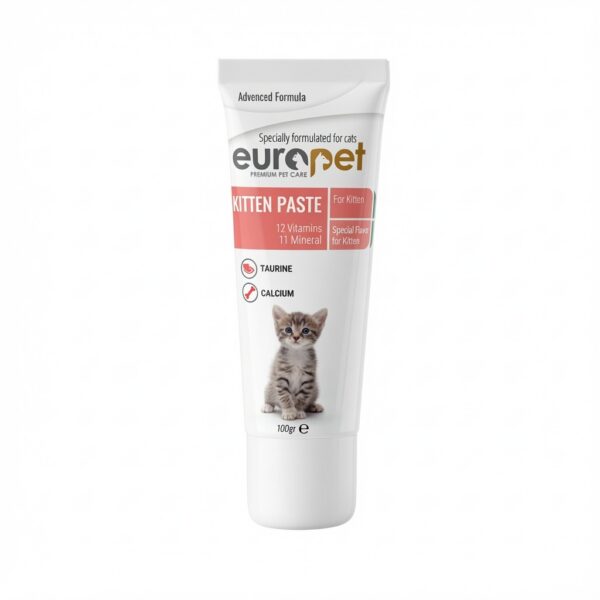 خمیر مولتی ویتامین و مینرال بچه گربه یوروپت Europet Kitten Paste وزن 100 گرم
