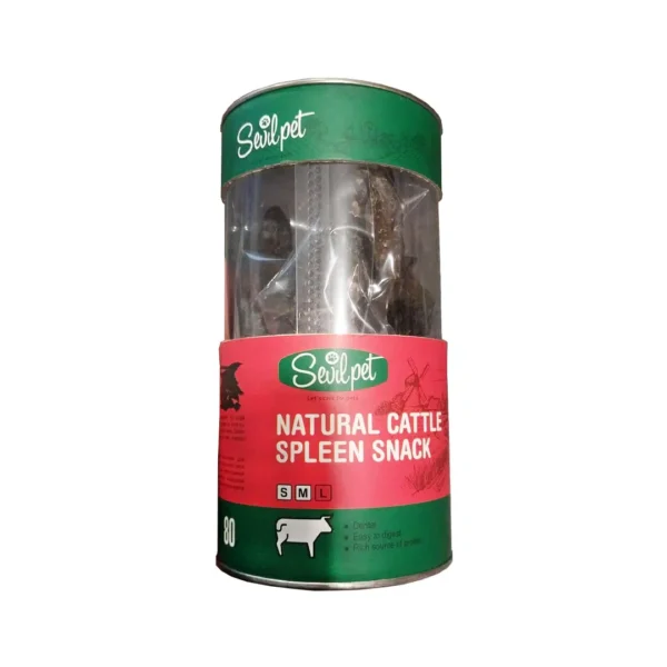 تشویقی طحال گاو مخصوص سگ سویل پت SevilPet Cattle Spleen Snack Treat for Dogs وزن 80 گرم